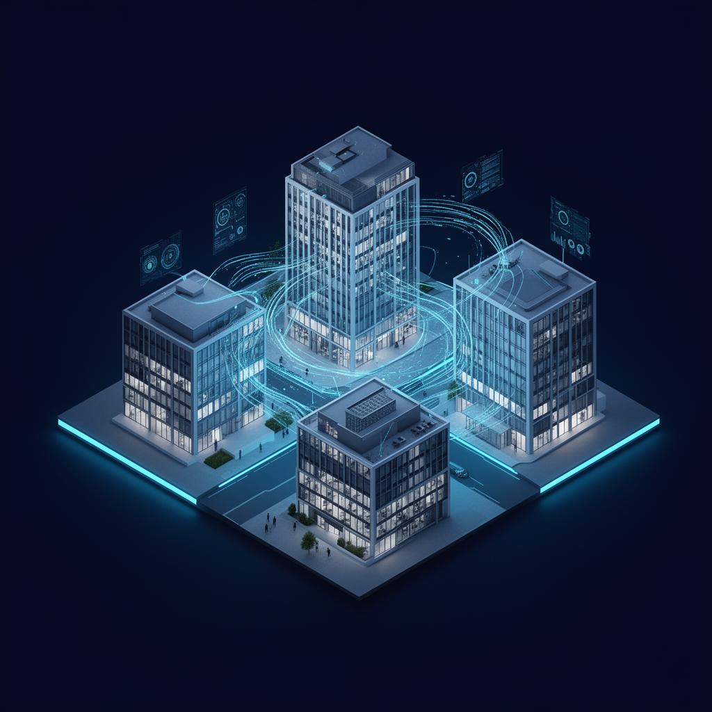 Conceptual illustration of the PlotDex real estate tokenization platform interface